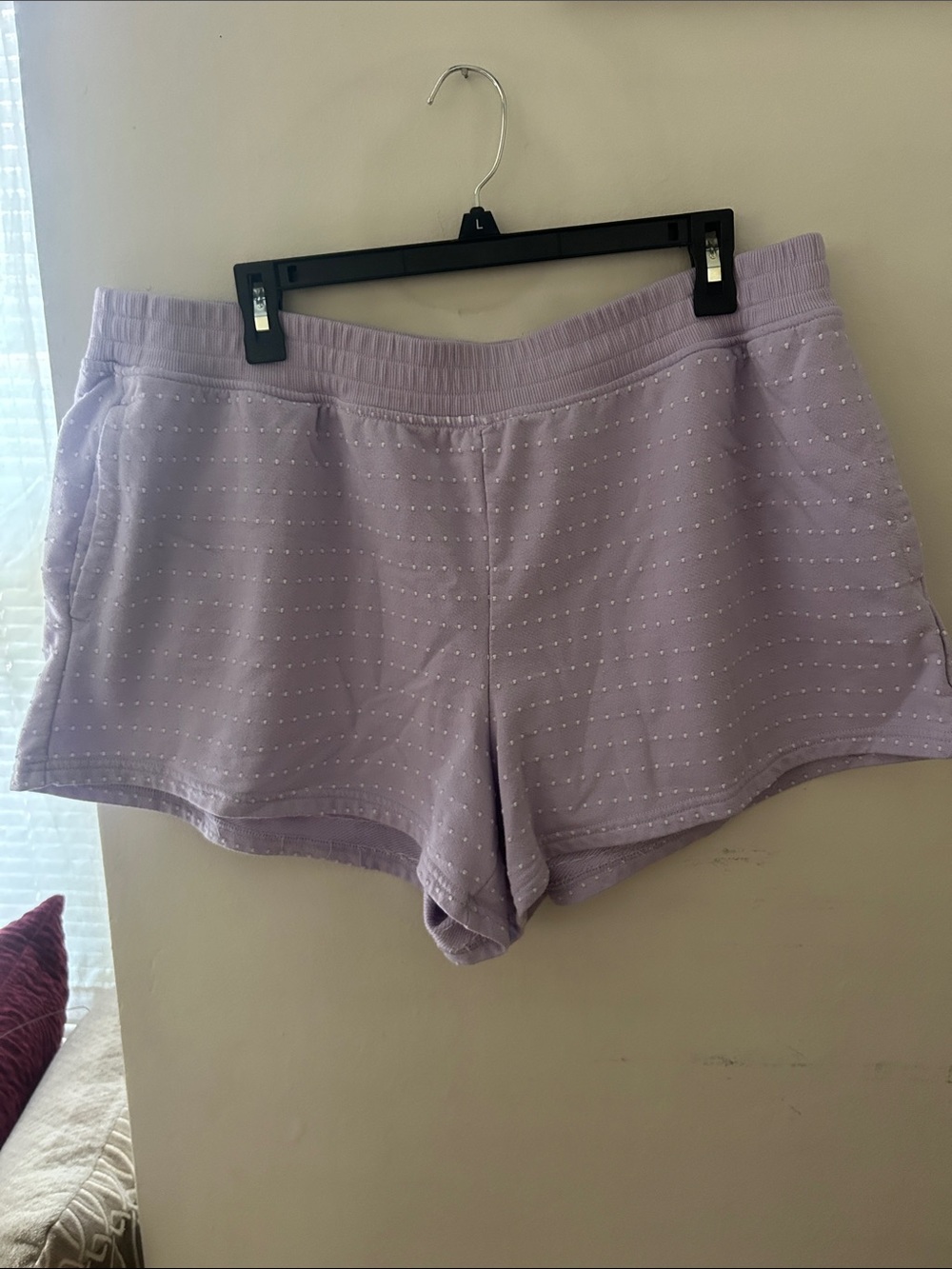 aerie Lilac Dot Ribbed Waist Lounge Shorts
